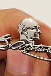 Gümüş Rozet Atatürk İmzalı Küçük Model