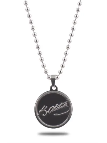 OttoMan Atatürk İmzalı Çelik Zincir Kolye CKL0ATATURK-GMS