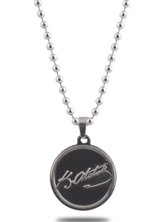 OttoMan Atatürk İmzalı Çelik Zincir Kolye CKL0ATATURK-GMS OttoMan Atatürk İmzalı Çelik Zincir Kolye CKL0ATATURK-GMS