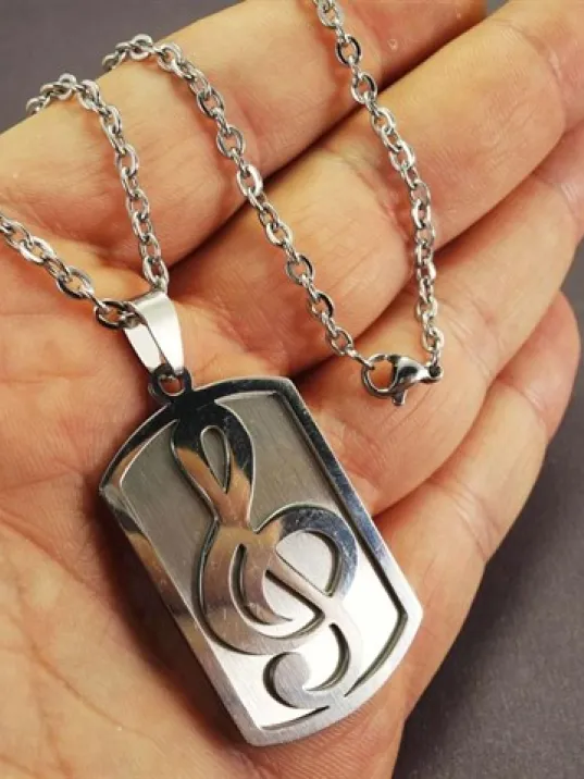 OttoMan Sol Anahtarı Çelik Erkek Kolye Zincir