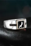 Erkek Gümüş Yüzük - Zülfikar Kılıcı İşlemeli Zirkon Taşlı Erkek Yüzük Erkek Gümüş Yüzük - Zülfikar Kılıcı İşlemeli Zirkon Taşlı Erkek Yüzük