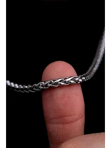 Yuvarlak Kral Model Çelik Erkek Kolye Zincir 4.5mm