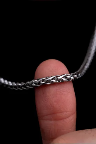 Yuvarlak Kral Model Çelik Erkek Kolye Zincir 4.5mm