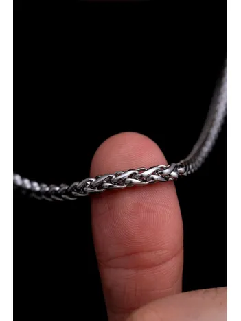 Yuvarlak Kral Model Çelik Erkek Kolye Zincir 4.5mm