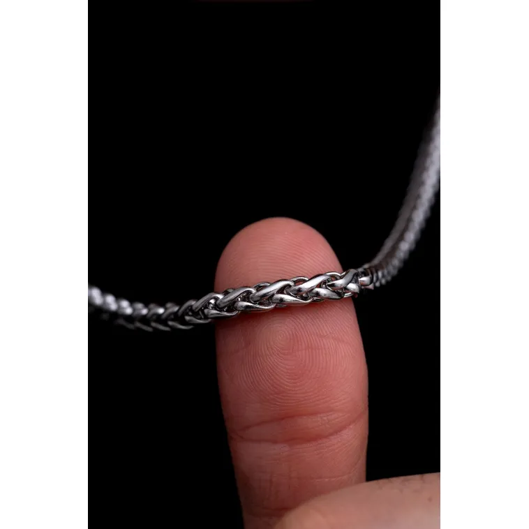 Yuvarlak Kral Model Çelik Erkek Kolye Zincir 4.5mm Yuvarlak Kral Model Çelik Erkek Kolye Zincir 4.5mm