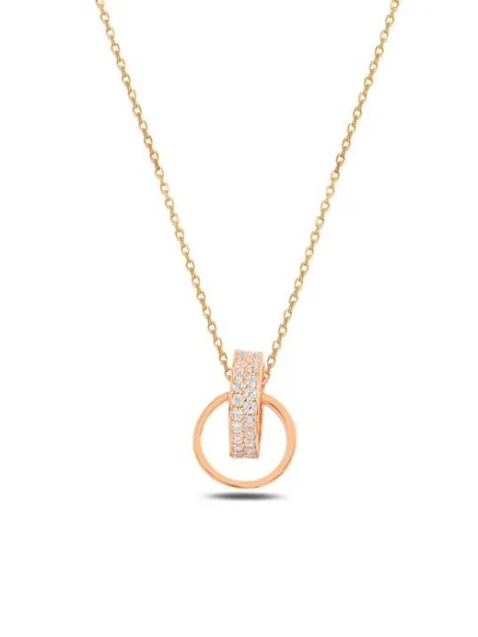 Zirkon Taşlı Rose Renk Çift Yüzük Model 2 Kadın Gümüş Kolye GKLCFTYZKM2-ROS Zirkon Taşlı Rose Renk Çift Yüzük Model 2 Kadın Gümüş Kolye GKLCFTYZKM2-ROS