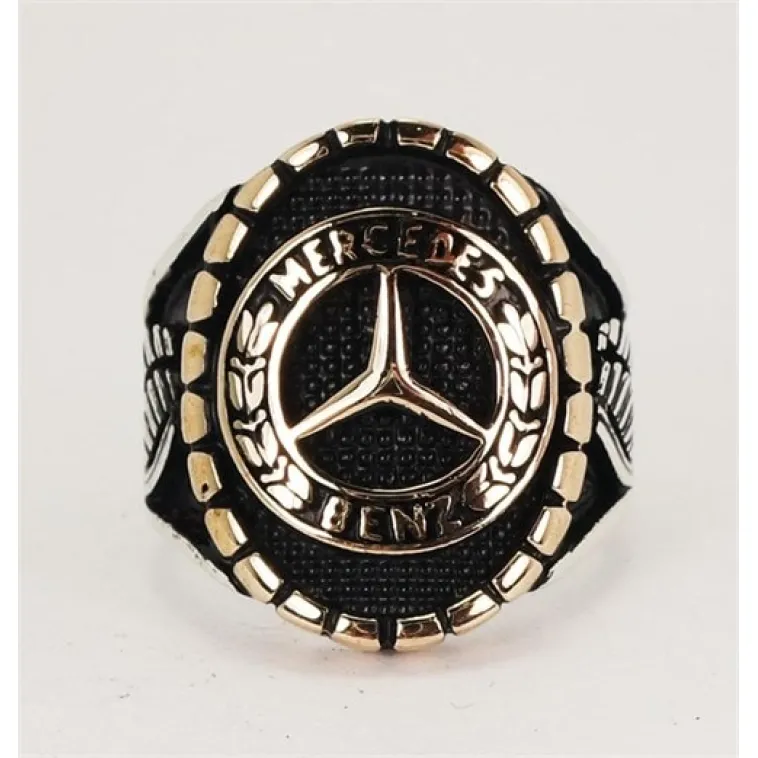 Mercedes Amblemli Logolu Erkek Gümüş Yüzük Mercedes Amblemli Logolu Erkek Gümüş Yüzük