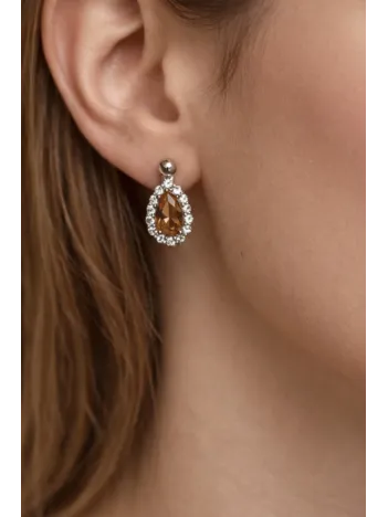 Kadın Gümüş Küpe - Zarif Mini Zultanit Taşlı Kadın Gümüş Küpe