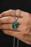 Erkek Gümüş Kolye - Yeşil Hz. Süleyman Mührü Erkek Gümüş Kolye Erkek Gümüş Kolye - Yeşil Hz. Süleyman Mührü Erkek Gümüş Kolye