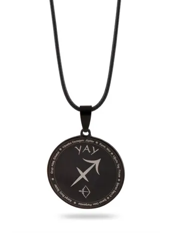 Yay Burcu Kolyesi Kadın Erkek Çelik Deri Kolye CKLYAYBURCU-SYH