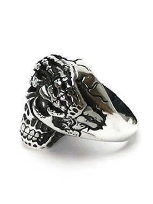 Kurukafa Gotik Gümüş Erkek Yüzüğü