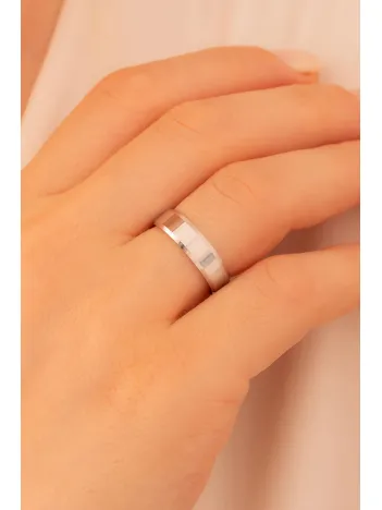 Kadın Gümüş Yüzük - 925 Ayar Latife Model Kadın Yüzük Alyans