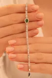 Kadın Gümüş Bileklik - Peri Zümrüt Taşlı Damla Model Kadın Bileklik Kadın Gümüş Bileklik - Peri Zümrüt Taşlı Damla Model Kadın Bileklik