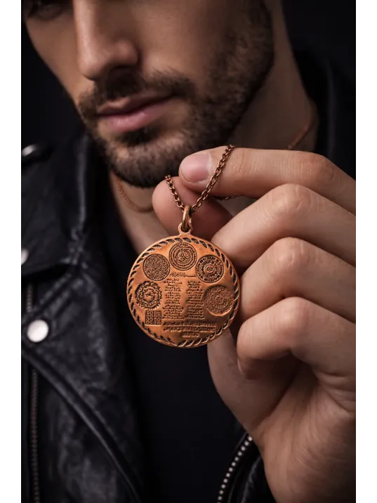 Bakır Kolye Ucu Bakır Zırh Kolye Celcelütiye 4 Kul Duası Hilyei Şerif Ebcet Mührü Şerif İsmi Azam vb