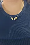 Kadın Gümüş Kolye - Harf Yazılabilen Sonsuzluk Model Aşk Yazılı Gümüş Kolye