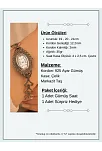 Kadın Gümüş Saat - Gelin Saati - Retro Tasarım 925 Ayar Gümüş Kadın Saat Elips Model