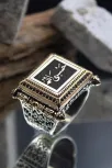 Hasbiallah (Allah Bana Yeter) Model 2 Yazılı Özel Seri 925 Ayar Gümüş Erkek Yüzük Hasbiallah (Allah Bana Yeter) Model 2 Yazılı Özel Seri 925 Ayar Gümüş Erkek Yüzük