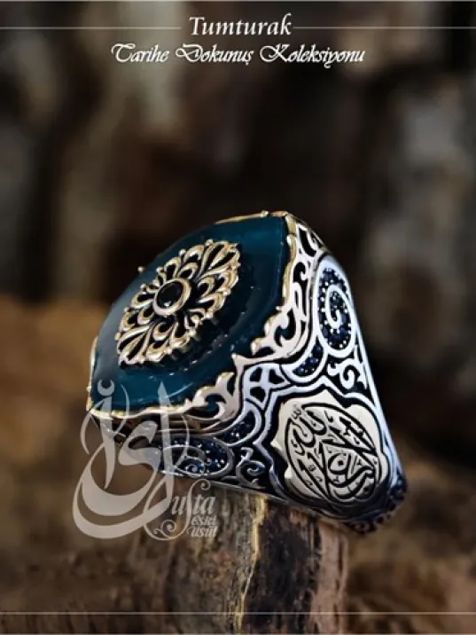 İslam Usta Tasarımı Tumturak Gümüş Erkek Yüzük