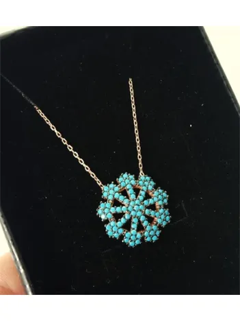 Büyük Boy Bayan Gümüş Kartanesi Kolye