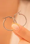 Ottoman 20mm Halka Kesim Yuvarlak Model 925 Ayar Çelik Kadın Küpesi - GKPYVRLKKPE-GMS Ottoman 20mm Halka Kesim Yuvarlak Model 925 Ayar Çelik Kadın Küpesi - GKPYVRLKKPE-GMS