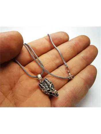 Bozkurt Gümüş Erkek Kolye Zincir