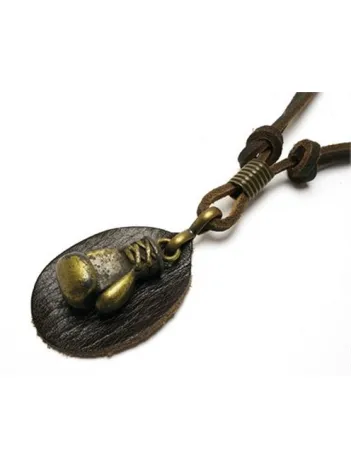 Boks Eldiveni Erkek Deri Kolye