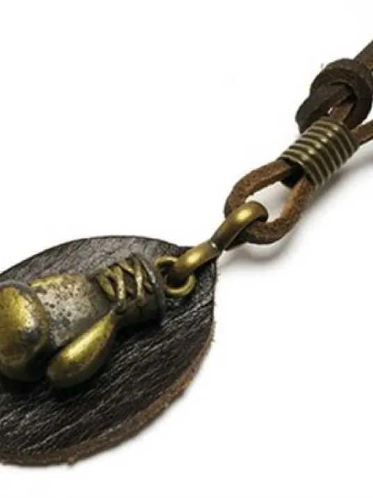 Boks Eldiveni Erkek Deri Kolye