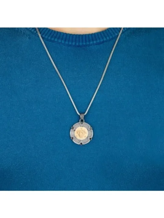 Teşkilatı Mahsusa Yuvarlak Model 925 Ayar Gümüş Erkek Kolye Zincir