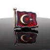 Özel Seri Ay Yıldız, Bayrak Gümüş Rozet Özel Seri Ay Yıldız, Bayrak Gümüş Rozet