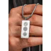 Kadın Erkek Zincir Kolye - Hz Süleyman Mührü, Yaşam Çiçeği, Sri Yantra İşlemesi, Paslanmaz Çelik Kadın Erkek Zincir Kolye - Hz Süleyman Mührü, Yaşam Çiçeği, Sri Yantra İşlemesi, Paslanmaz Çelik