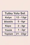Tutku Bayan Oniks Taşlı Gümüş Su Yolu Set - Kolye, Bileklik, Küpe, Yüzük