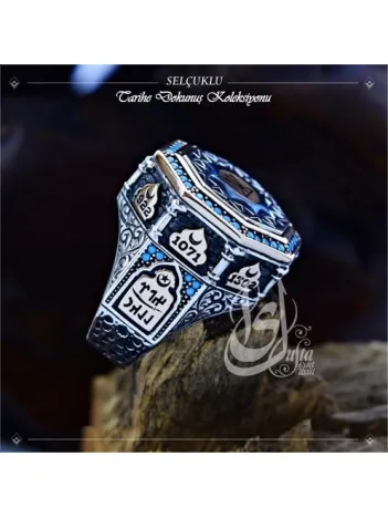 İslam Usta Tasarımı Selçuklu Gümüş Erkek Yüzük