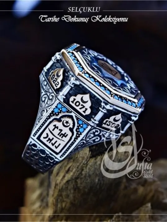 İslam Usta Tasarımı Selçuklu Gümüş Erkek Yüzük