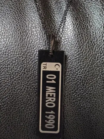 Siyah Renk Araba Plaka Model Bijuteri Kolye Zincirli Kolye