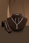 Hürrem Su Yolu Gümüş Bayan Set - Kolye, Bileklik, Küpe, Yüzük