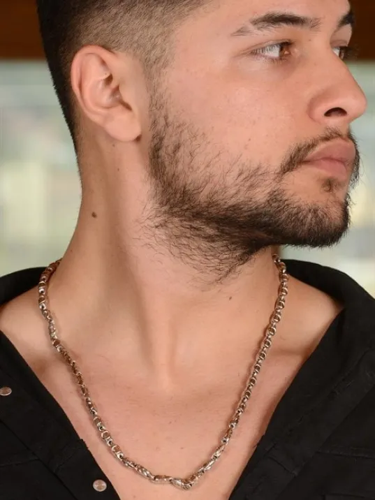 5mm Arpa Model Erkek 925 Ayar Gümüş Kolye Zincir GKLARPAMODL-GMS