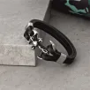 Erkek Deri Bileklik - Erkek Çelik Bileklik - Yonca Ve Çapa Figürlü Erkek Bileklik Erkek Deri Bileklik - Erkek Çelik Bileklik - Yonca Ve Çapa Figürlü Erkek Bileklik
