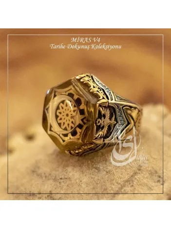 İslam Usta Tasarımı Miras Model 4 Gümüş Erkek Yüzük