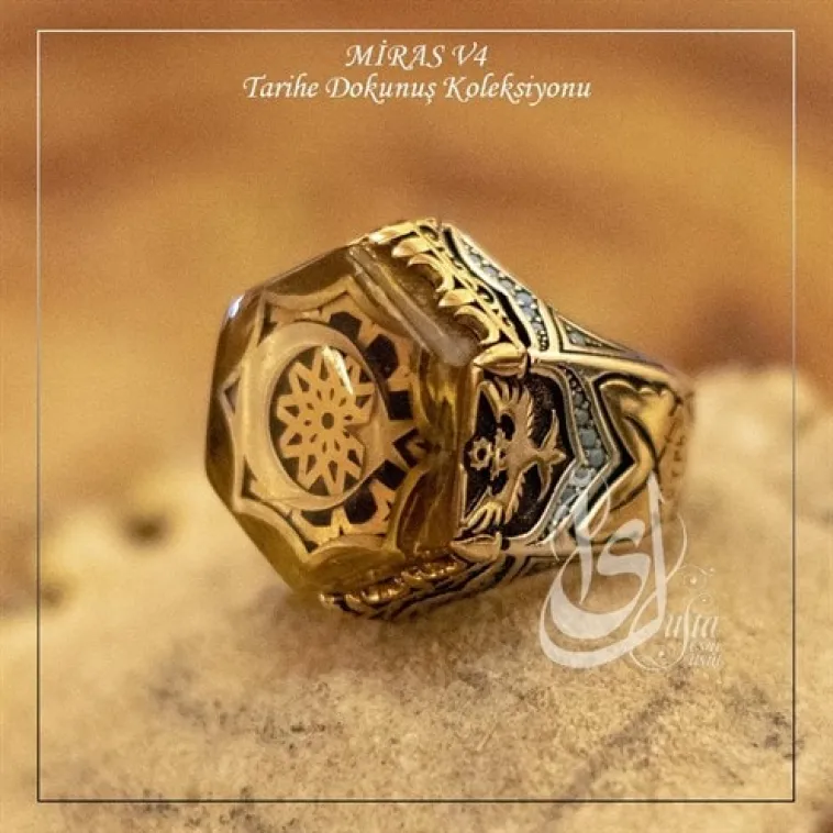 İslam Usta Tasarımı Miras Model 4 Gümüş Erkek Yüzük İslam Usta Tasarımı Miras Model 4 Gümüş Erkek Yüzük