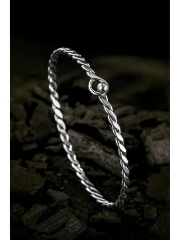 Erkek Gümüş Bileklik - El Yapımı Gümüş Zahir Erkek Bileklik Kelepçe