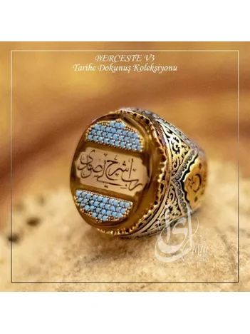 İslam Usta Tasarımı Berceste Model 3 Gümüş Erkek Yüzük