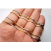 Sarı Beyaz Yassı Model Snake Yılan Erkek Kolye Zincir Sarı Beyaz Yassı Model Snake Yılan Erkek Kolye Zincir