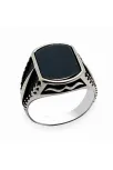 Oniks Taşlı Erkek Gümüş Yüzük Oniks Taşlı Erkek Gümüş Yüzük