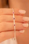 Kadın Gümüş Bileklik - Kadın Kelepçe - El Yapımı Gümüş 3 Sıra Yakut Taşlı Zarif Kadın Bileklik Kadın Gümüş Bileklik - Kadın Kelepçe - El Yapımı Gümüş 3 Sıra Yakut Taşlı Zarif Kadın Bileklik