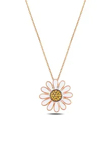 Rose Papatya Model Kadın Gümüş Kolye GKLPPTYMDL1-ROS