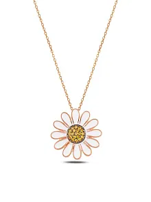 Rose Papatya Model Kadın Gümüş Kolye GKLPPTYMDL1-ROS
