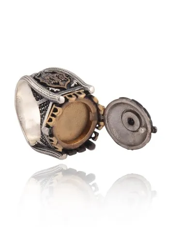 Kubbe Detaylı Yanları İşlemeli İçi Açılabile Erkek 925 Ayar Gümüş Yüzük GYZTASKUBBE-GMS Kubbe Detaylı Yanları İşlemeli İçi Açılabile Erkek 925 Ayar Gümüş Yüzük GYZTASKUBBE-GMS