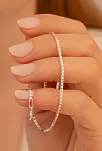 Kadın Gümüş Bileklik - 925 Ayar 1.5 mm Küp Zincir Gümüş Bileklik