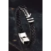 Erkek Çelik Bileklik - Deri Örgülü Çapa Model Çelik Bileklik Erkek Çelik Bileklik - Deri Örgülü Çapa Model Çelik Bileklik