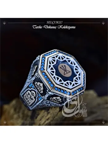 İslam Usta Tasarımı Selçuklu Gümüş Erkek Yüzük